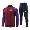 Chaqueta De Entrenamiento Trajes FC Barcelona Quarter Zip 23-24 Roja - Hombre